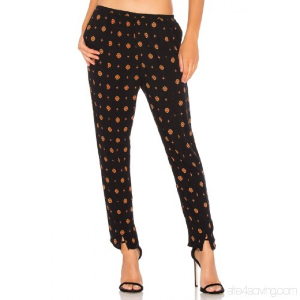 FREE PEOPLE Black combo ankle rayon pants Small - Picture 3 of 8